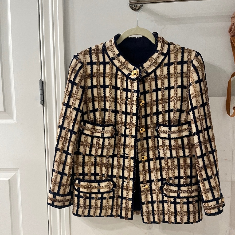 Chanel inspired tweed jacket and skirt set